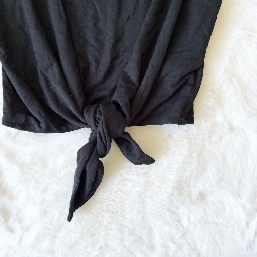 Aritzia Babaton Jeronimo Tank Top Knot Front Cropped Summer Black Size XS - Picture 5 of 10